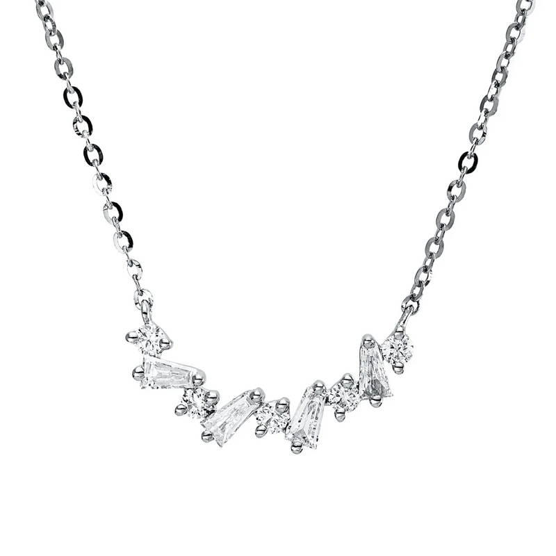 Baguette Collier Weissgold - 4Q739