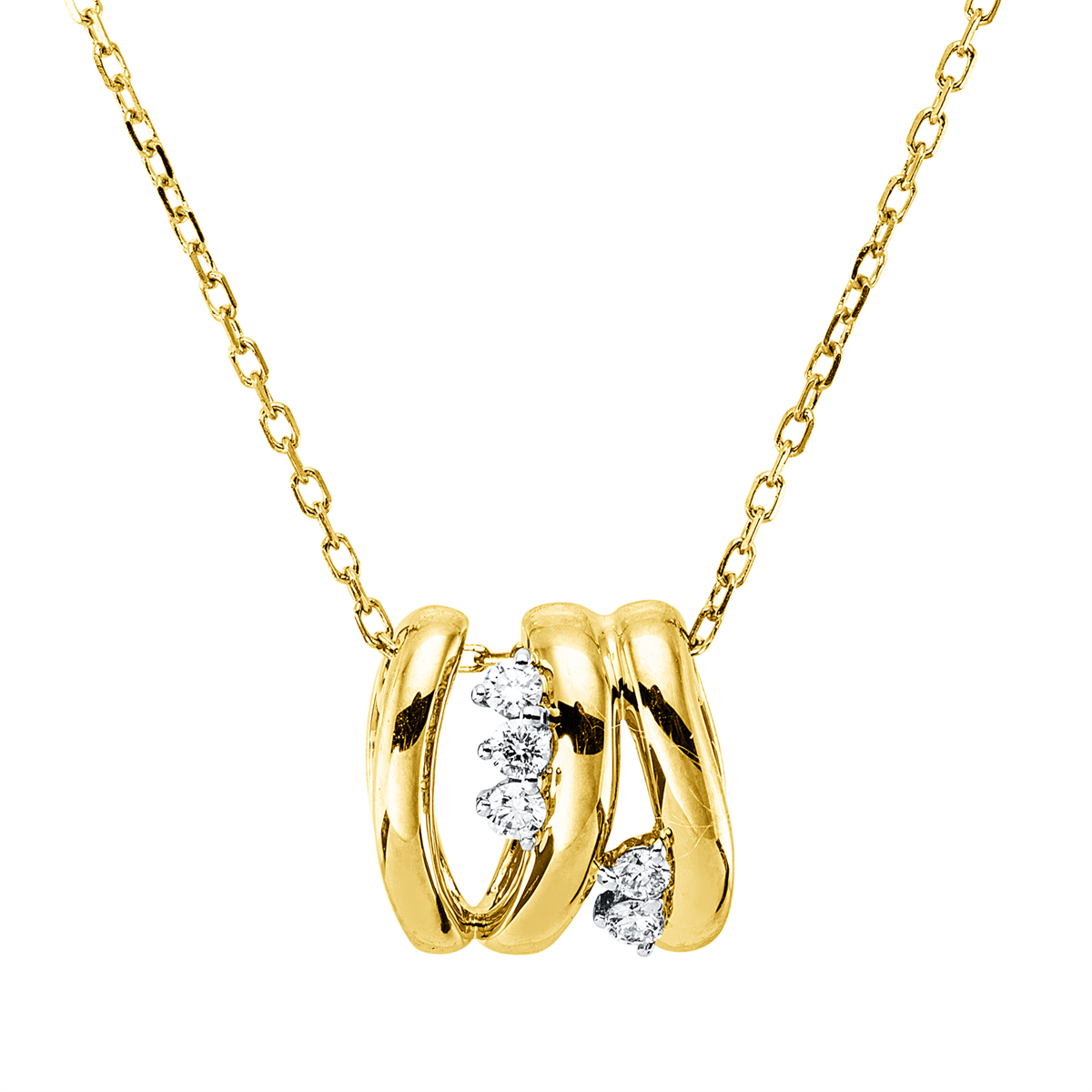 Collier 18 kt GG+WG, mit ZÖ 40 cm