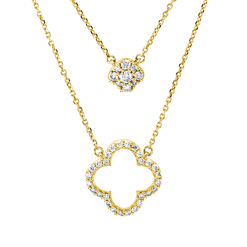 Collier TRÈFLE Duo (Gelbgold)