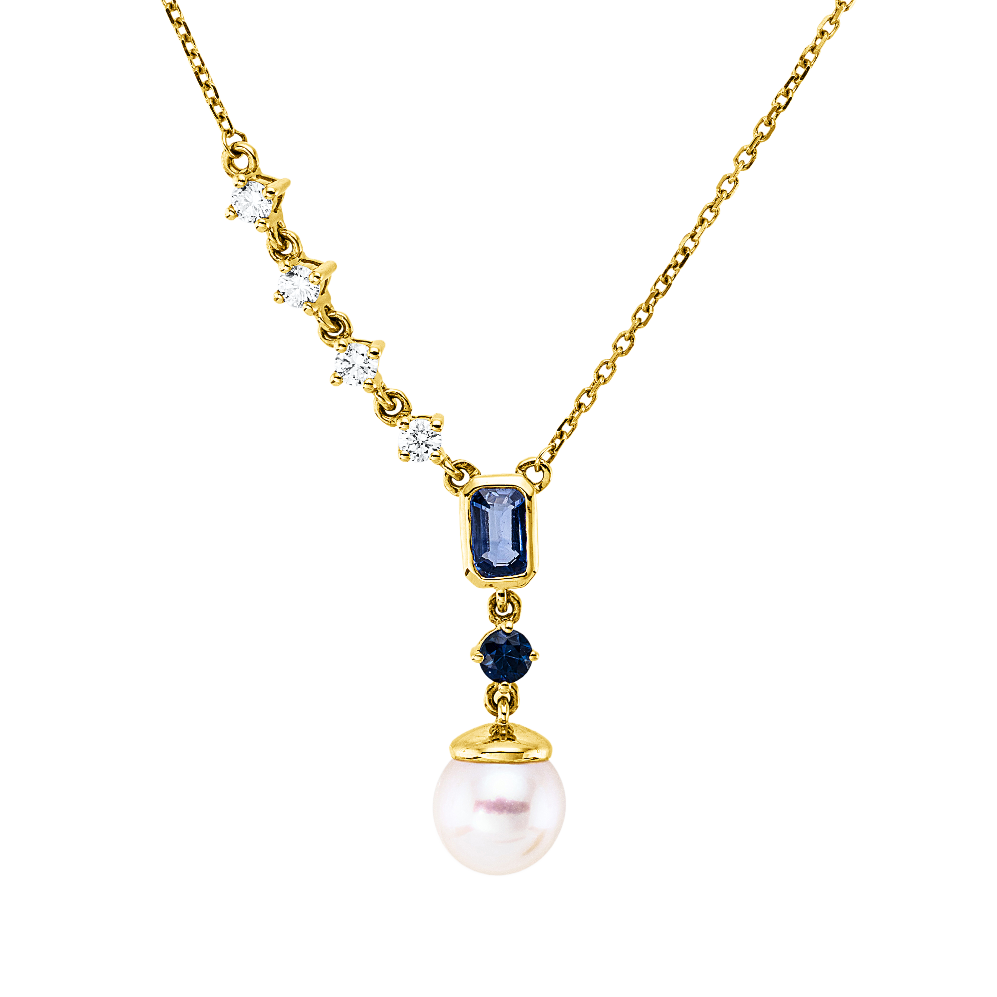 Collier 18 kt GG, mit ZÖ 40 cm