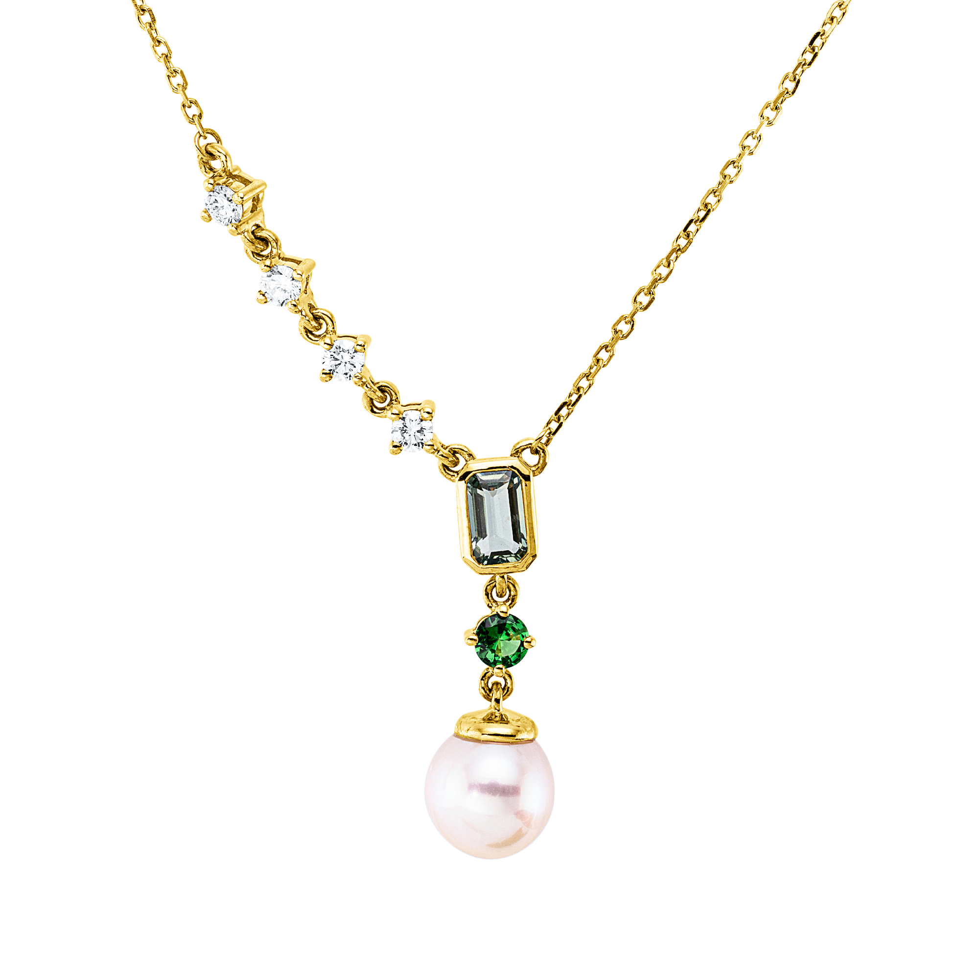 Collier 18 kt GG, mit ZÖ 40 cm