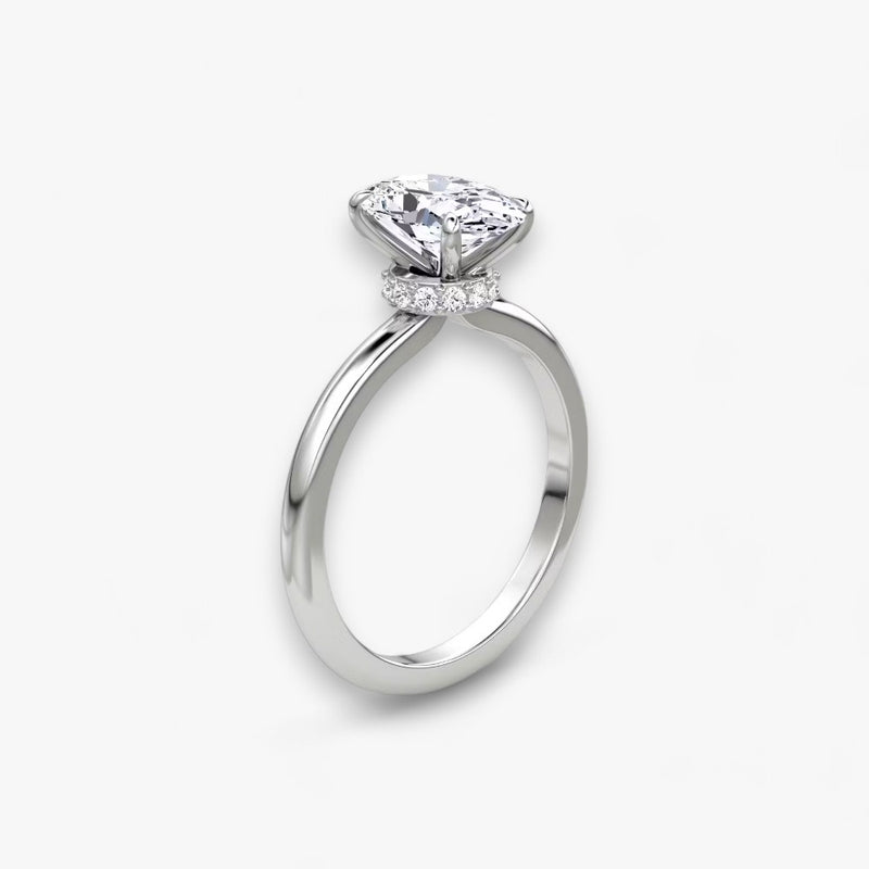JOIE (Oval natürlicher Diamant Weissgold ohne Pave)