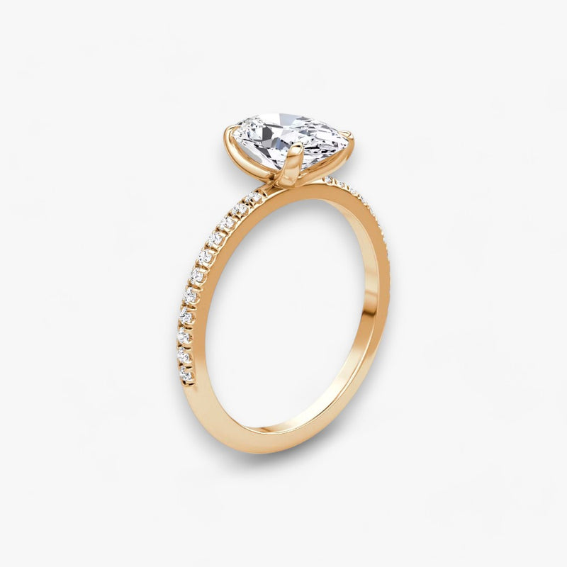VITRA (Oval Rose Gold with Pave LABGROWN)