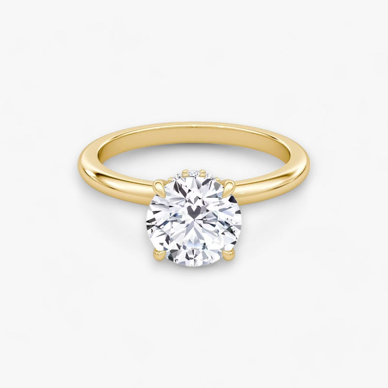 JOIE (Rund natürlicher Diamant Gelbgold ohne Pave)