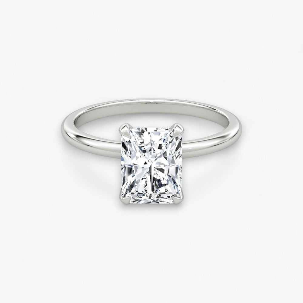VITRA (Radiant natürlicher Diamant Weissgold ohne Pave)