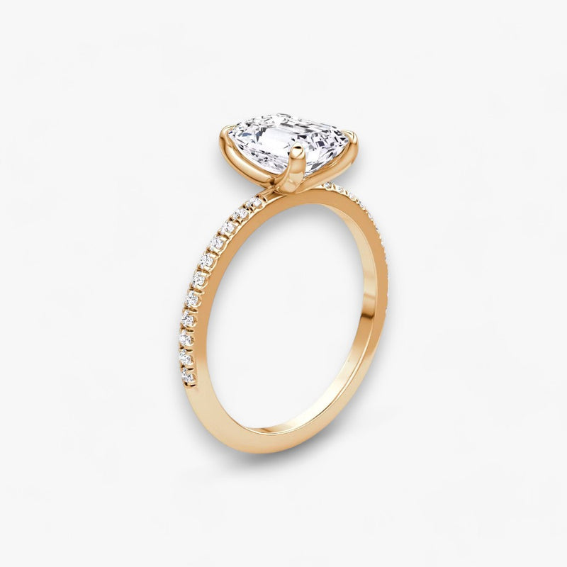 VITRA (Emerald Rose Gold with Pave LABGROWN)