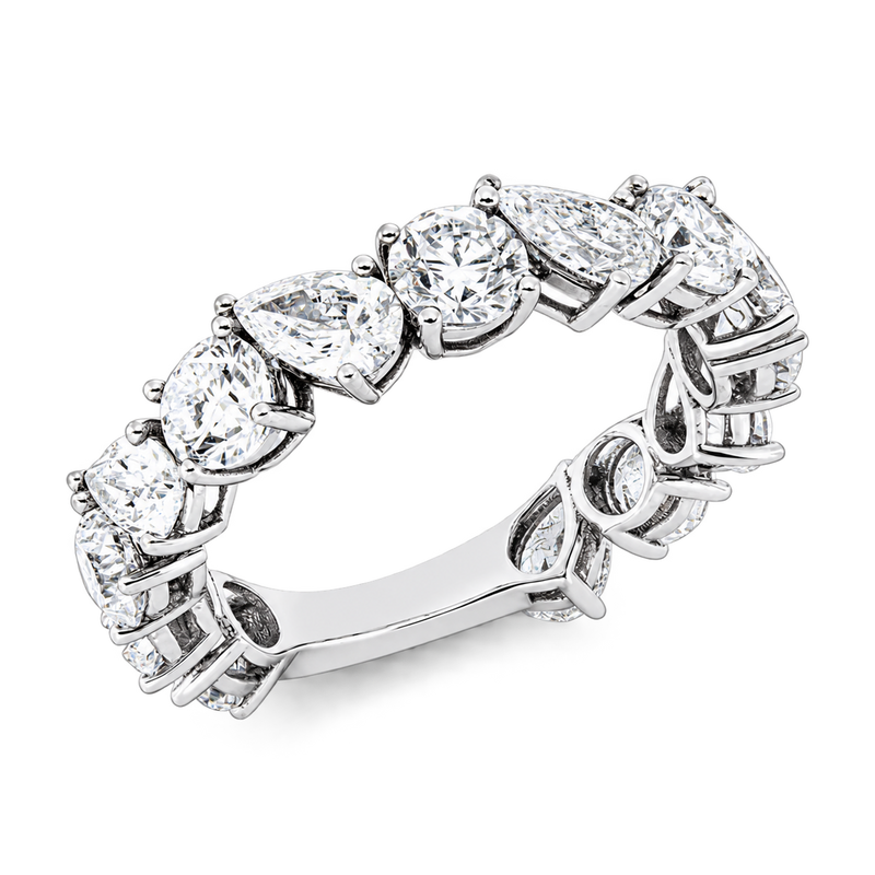 Diamantring Ring RIVIÈRE Fantaisie in Weißgold – Produktansicht | NÓIR Diamonds