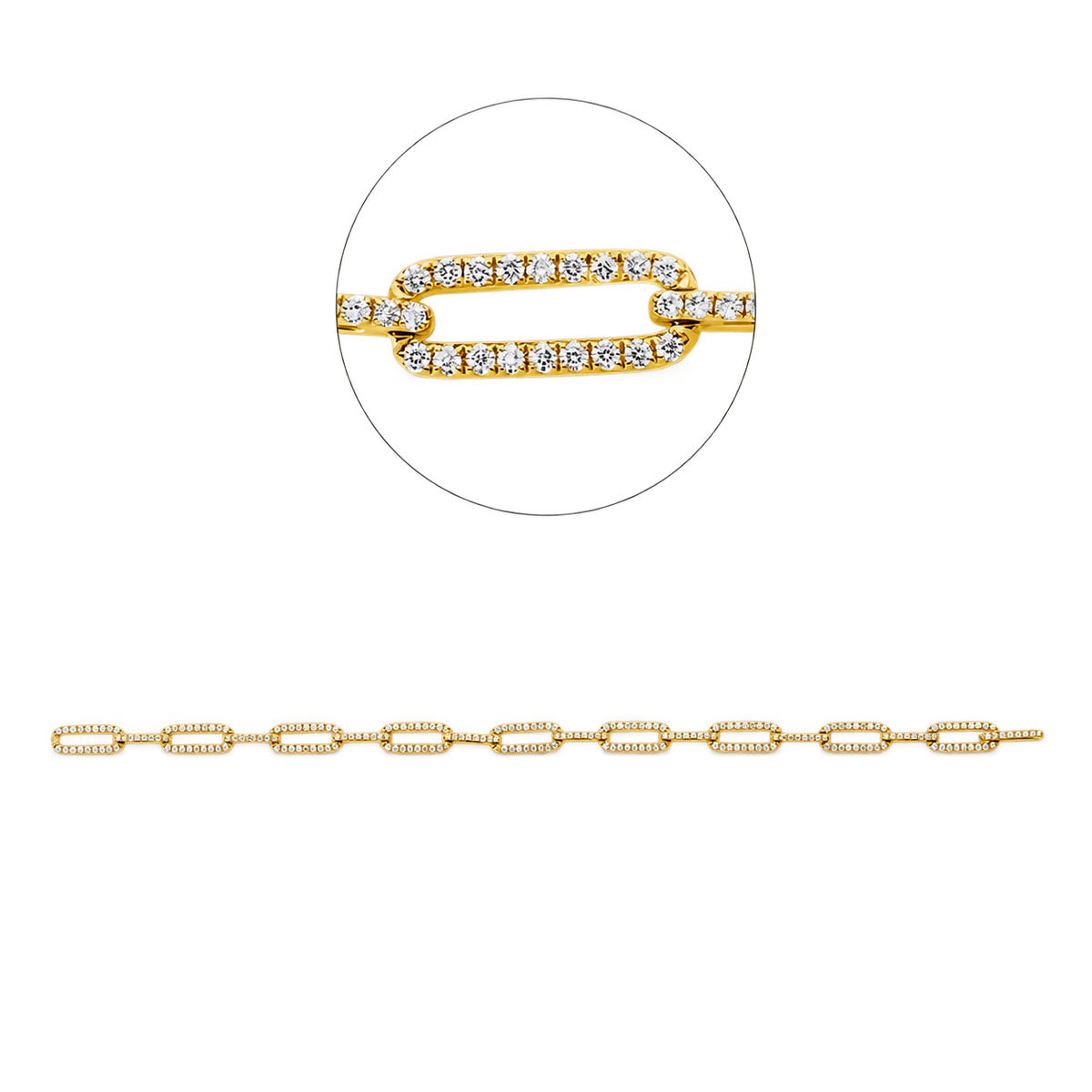 Armband ATTACHE in Gelbgold – Produktansicht | NÓIR Diamonds
