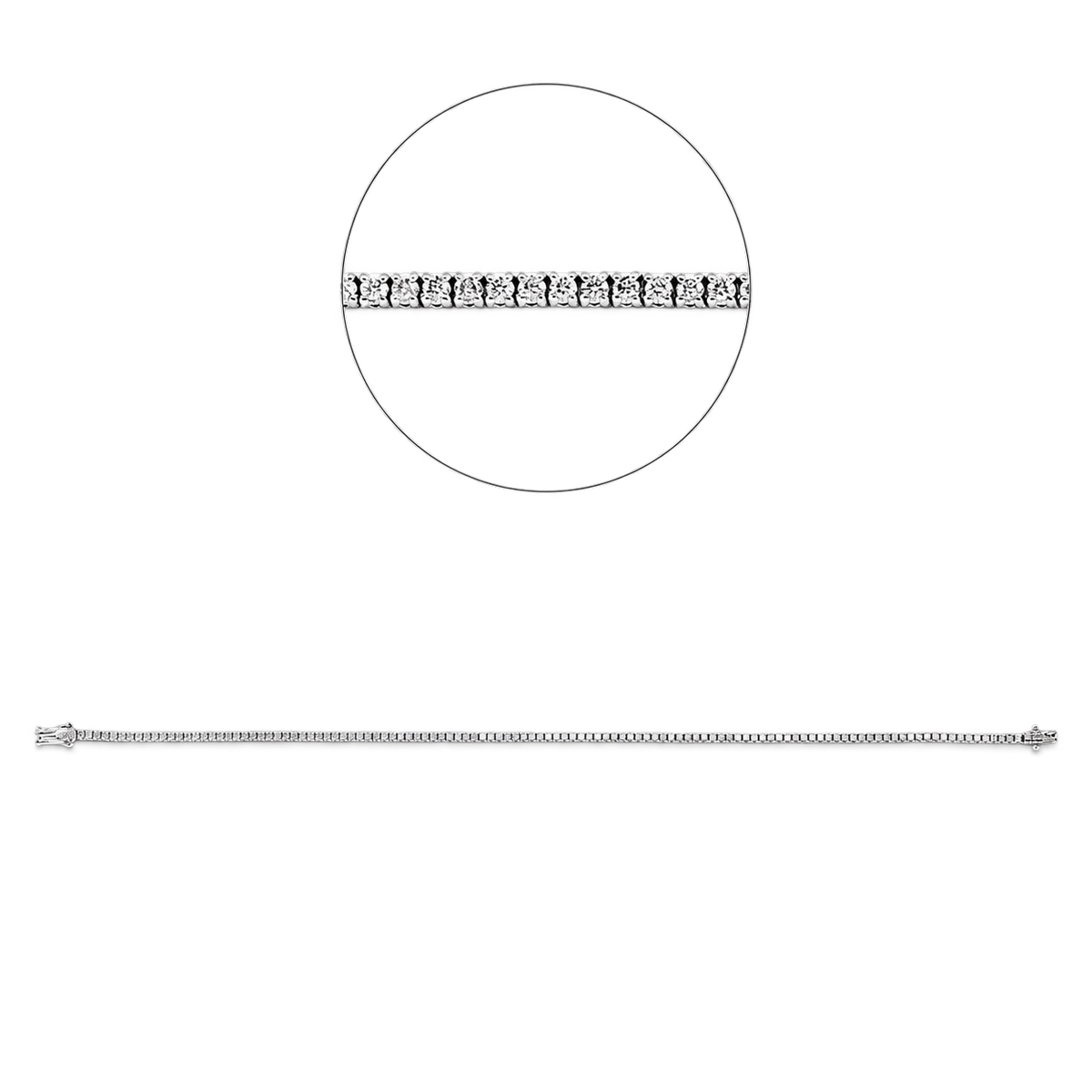 Tennisarmband RIVIÈRE in Weißgold – Produktansicht | NÓIR Diamonds
