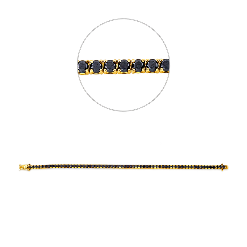 Tennisarmband RIVIÈRE Bleu in Gelbgold – Produktansicht | NÓIR Diamonds