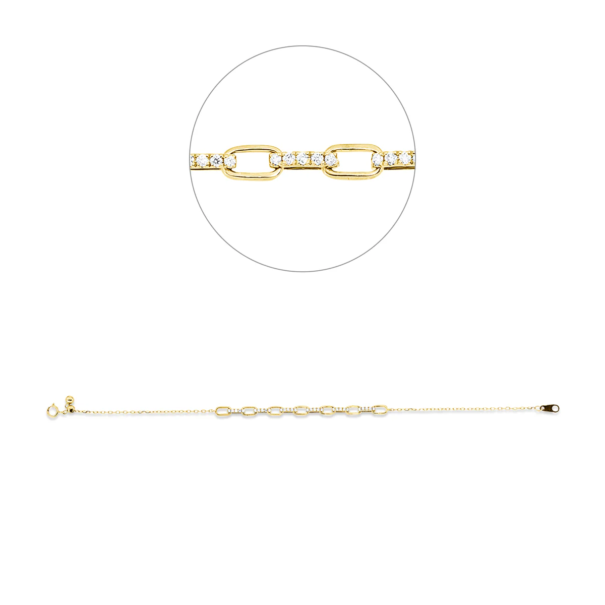 Modern Woman Armband Gelbgold - 5G711