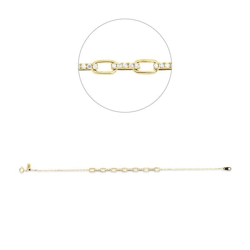 Modern Woman Armband Gelbgold - 5G711