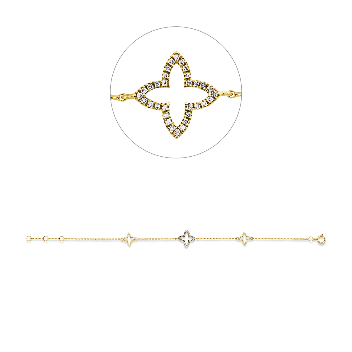 Modern Woman Armband Gelbgold - 5G827