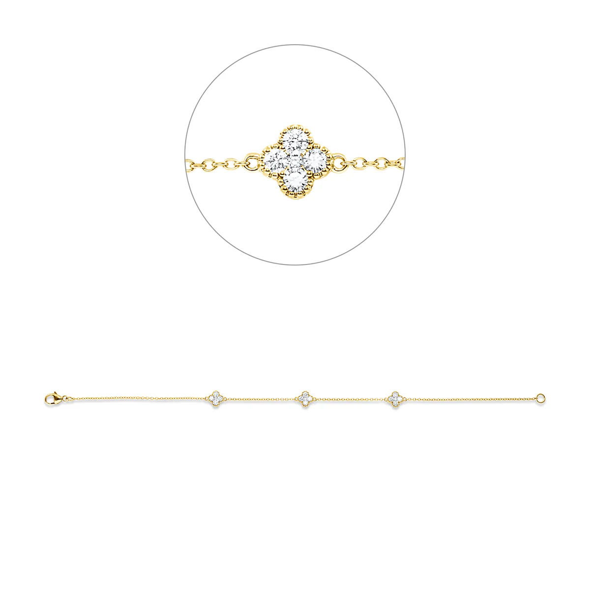 Modern Woman Armband Gelbgold - 5G842