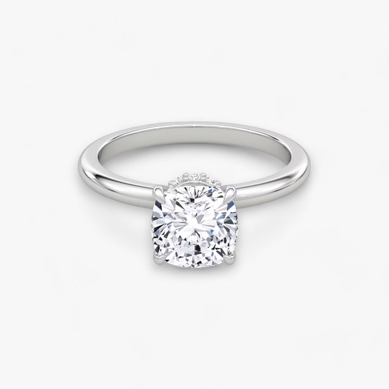 JOIE (Cushion natürlicher Diamant Weissgold ohne Pave)