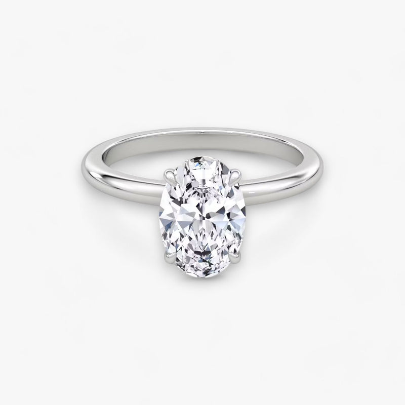 JOIE (Oval natürlicher Diamant Weissgold ohne Pave)