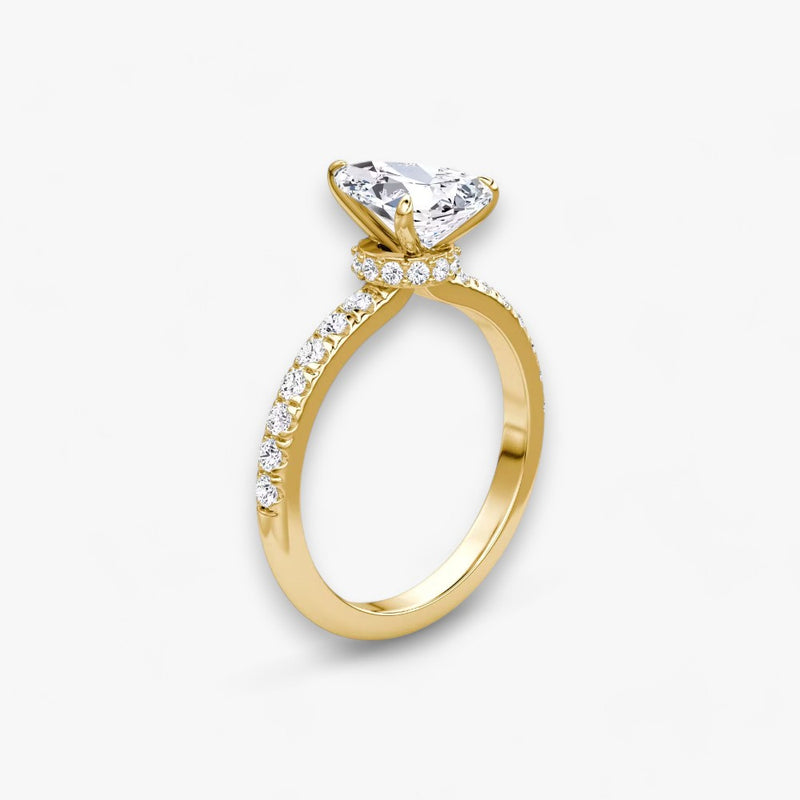 JOIE (Tropfen natürlicher Diamant Gelbgold mit Pave)