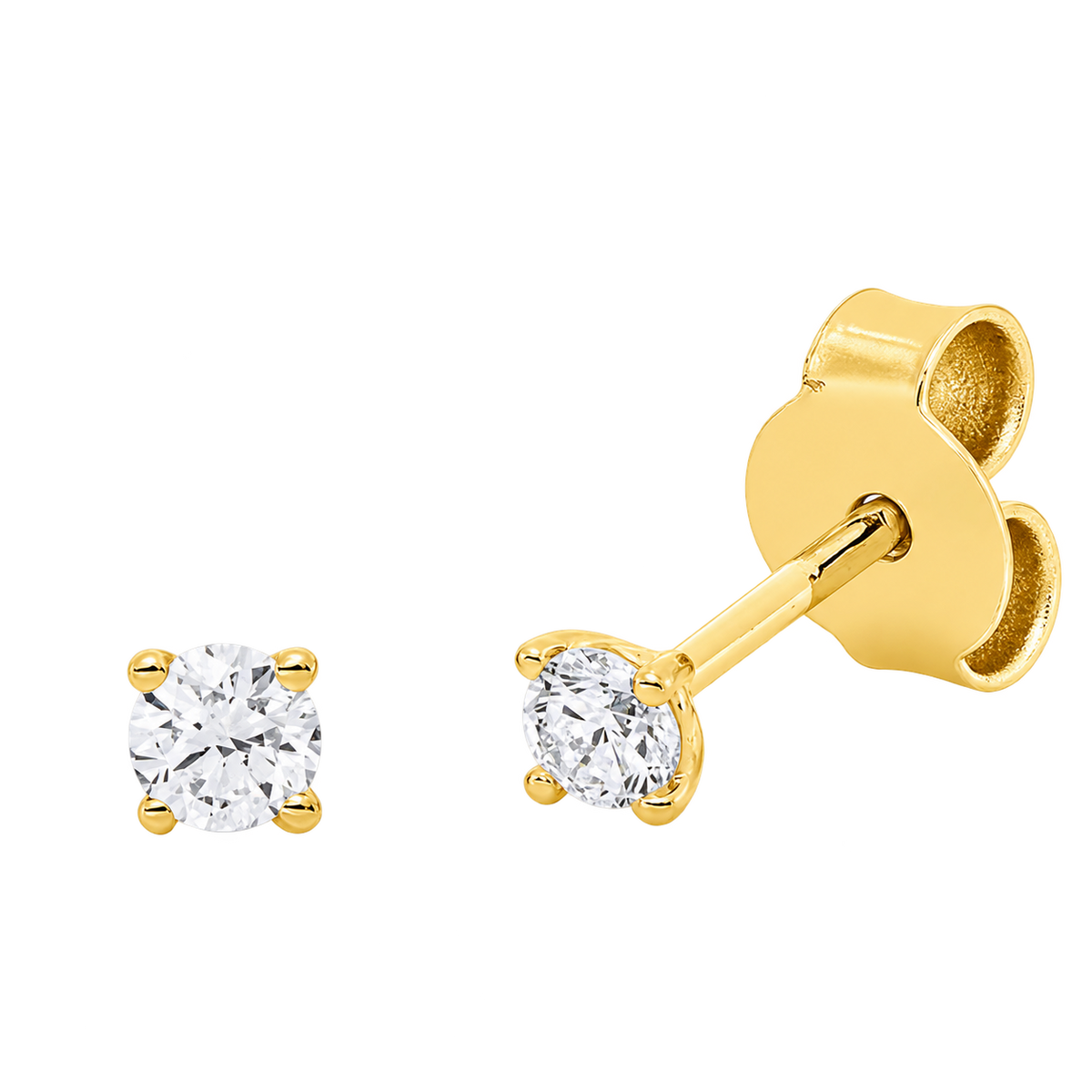 Ohrstecker ÉCLAT in Gelbgold – Produktansicht | NÓIR Diamonds