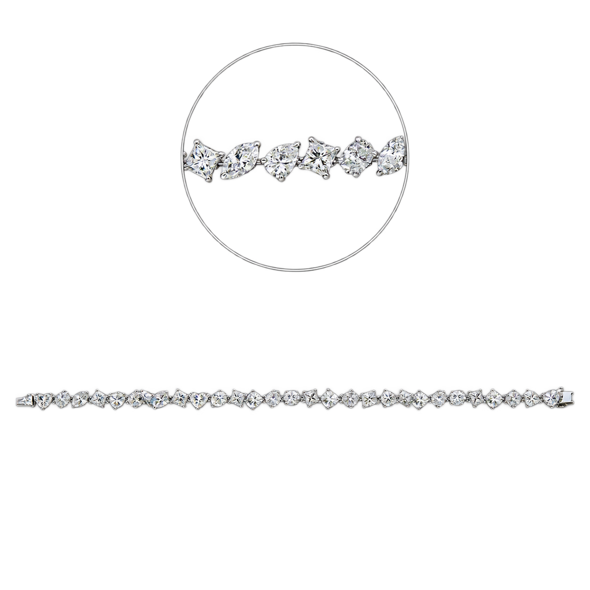 Armband PÉTALE in Weißgold – Produktansicht | NÓIR Diamonds