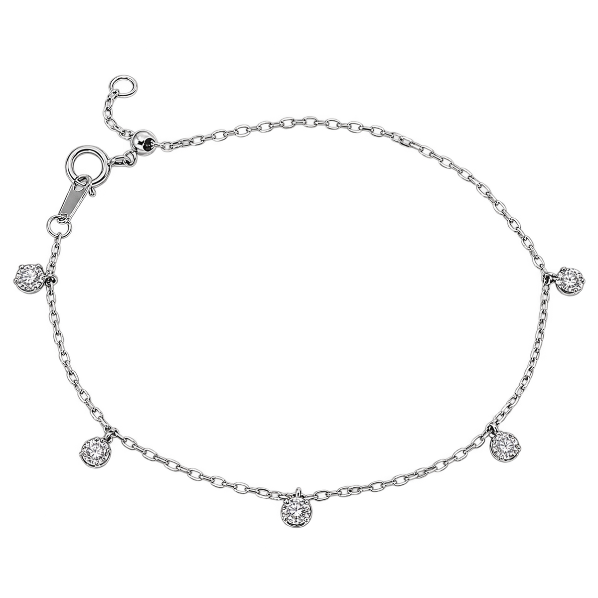 Diamantarmband Armband PLUIE in Weißgold – Produktansicht | NÓIR Diamonds