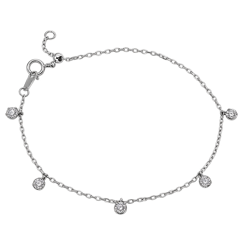 Diamantarmband Armband PLUIE in Weißgold – Produktansicht | NÓIR Diamonds
