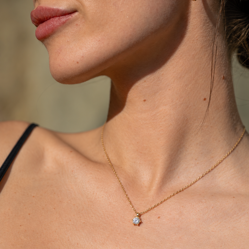 Collier ÉCLAT in Gelbgold – Ansicht 2 | NÓIR Diamonds