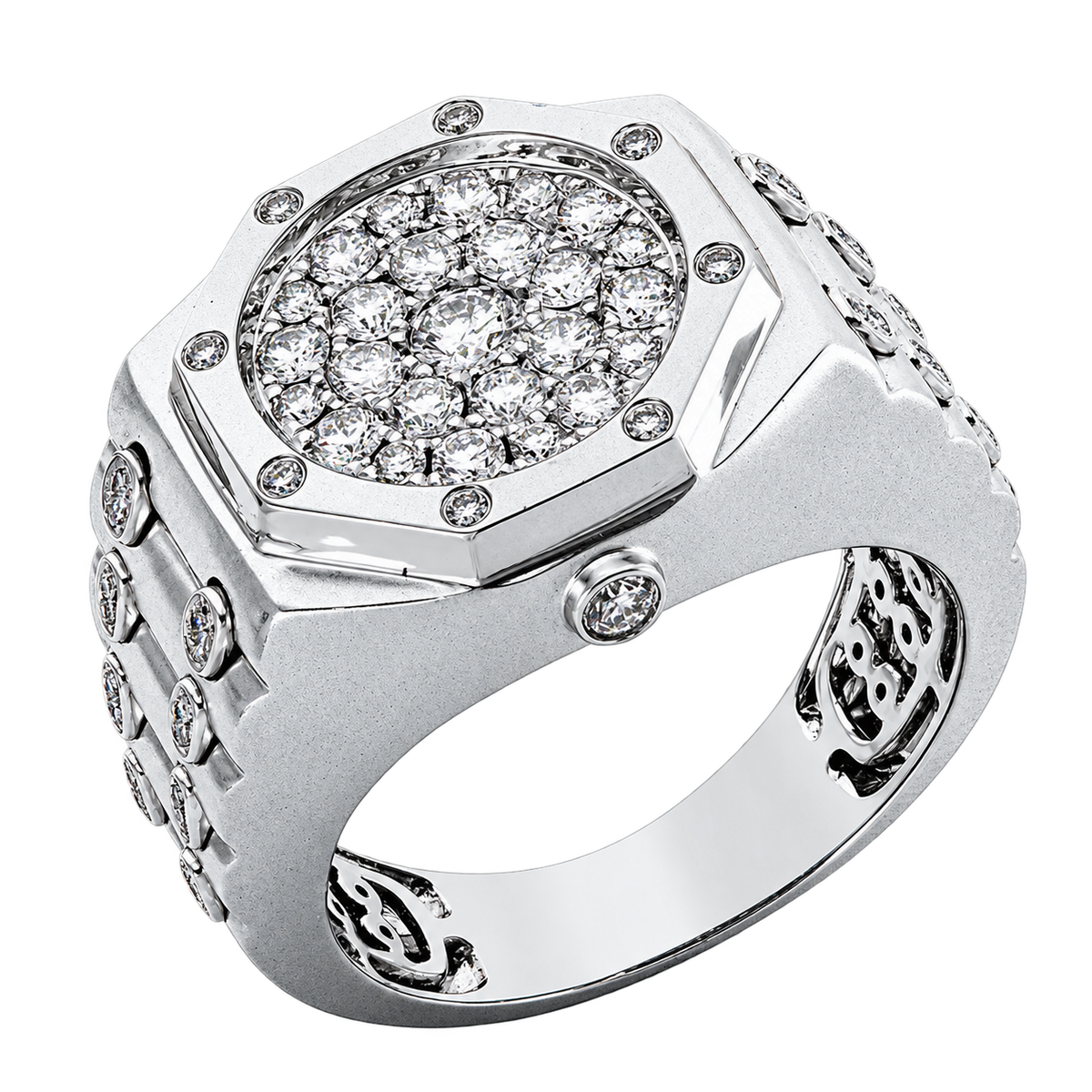 Siegelring Ring CHEVALIÈRE in Weißgold – Produktansicht | NÓIR Diamonds