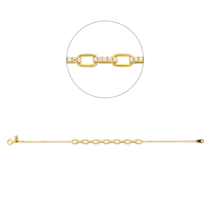 Diamantarmband Armband ATTACHE Solo in Gelbgold – Produktansicht | NÓIR Diamonds