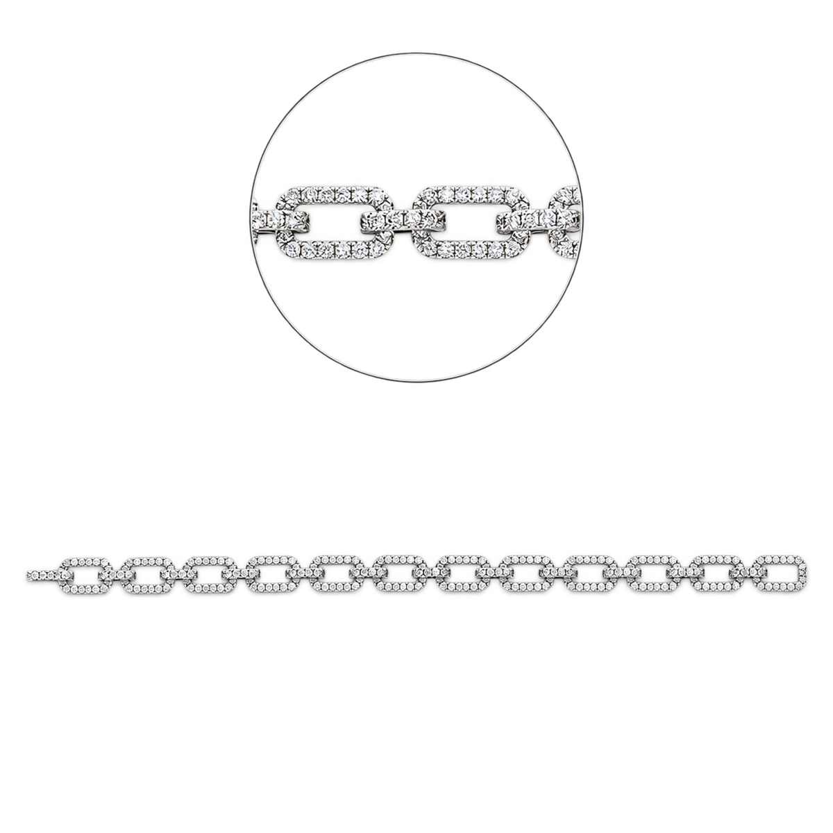 Armband MAILLON in Weißgold – Produktansicht | NÓIR Diamonds
