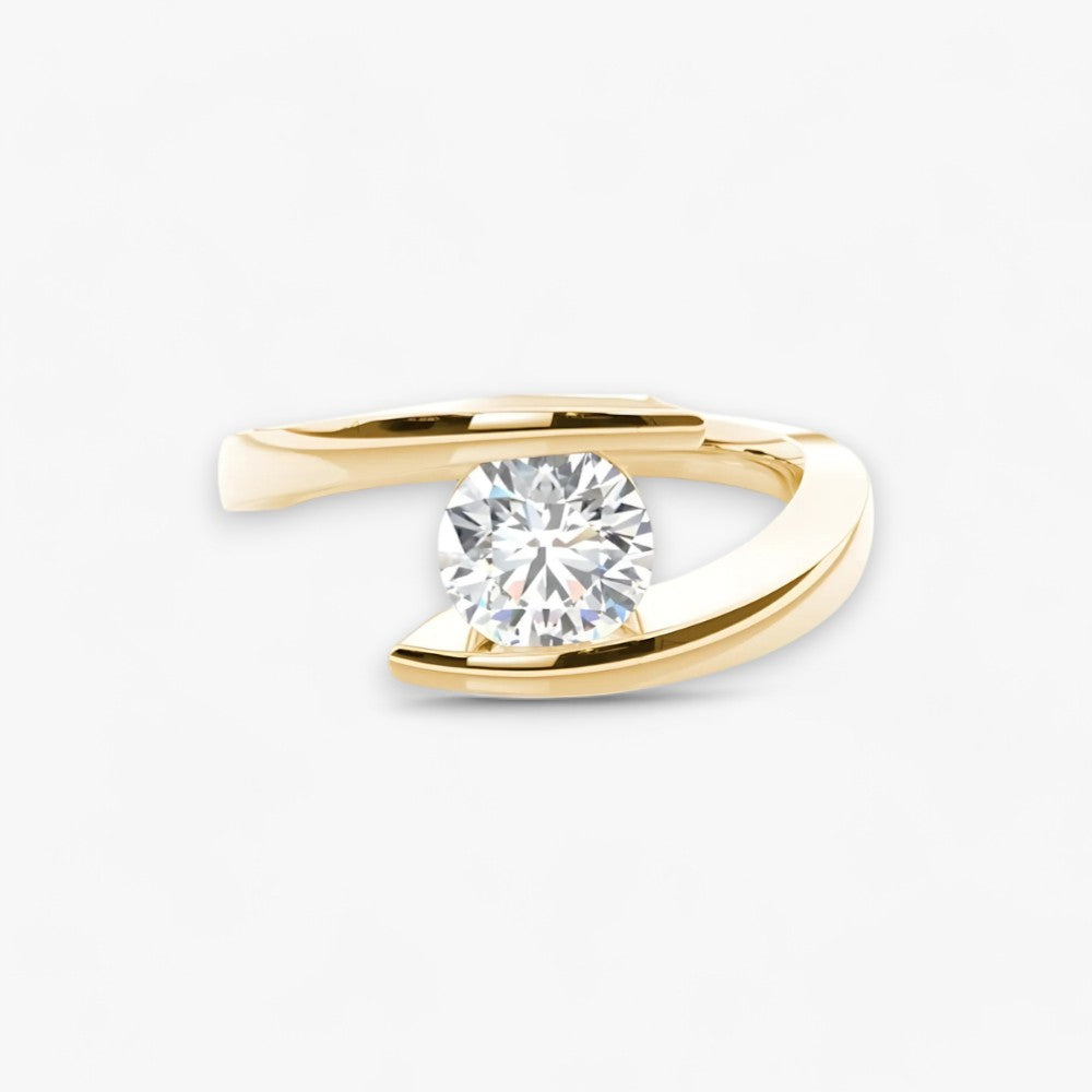ETERNITE (Rund Gelbgold natürlicher Diamant)
