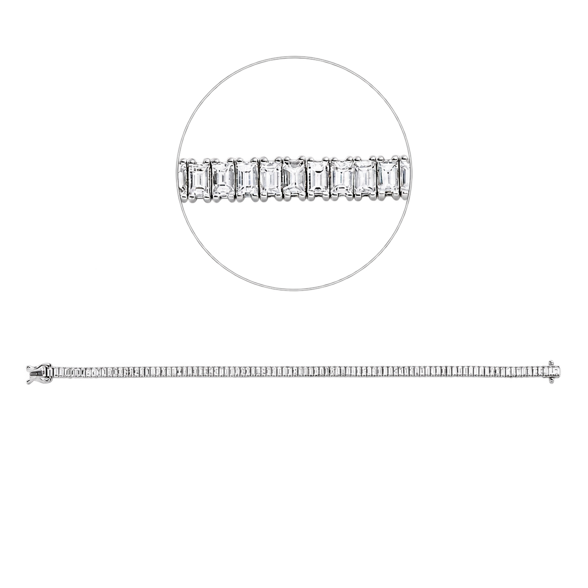 Tennisarmband RIVIÈRE Carré in Weißgold – Produktansicht | NÓIR Diamonds