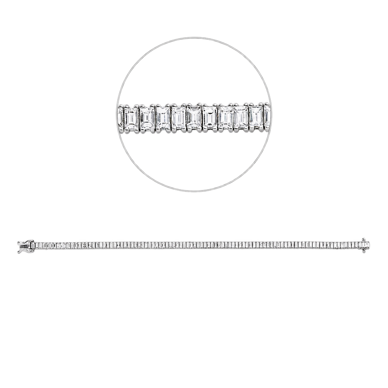 Tennisarmband RIVIÈRE Carré (Weißgold)