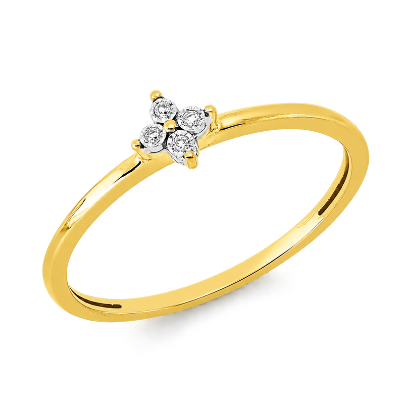 Diamantring Diamant Ring in Gelbgold/Weißgold – Produktansicht | NÓIR Diamonds