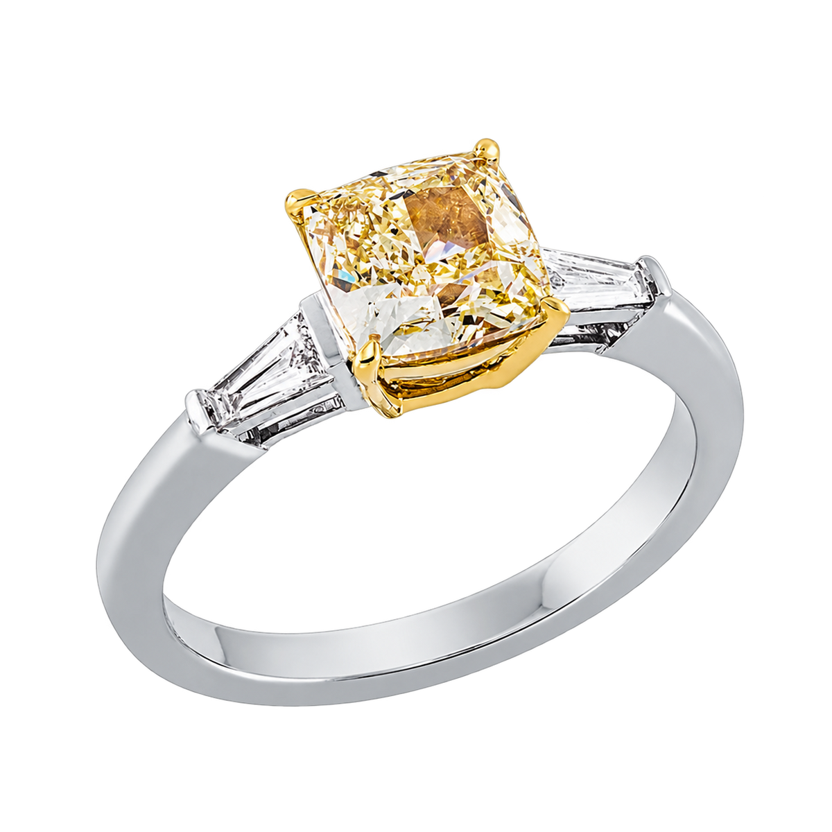 Fancy Ring TRILOGIE Jaune, Weiß-/Gelbgold – Produktansicht | NÓIR Diamonds