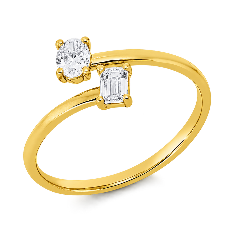 Diamantring Diamant Ring in Gelbgold – Produktansicht | NÓIR Diamonds