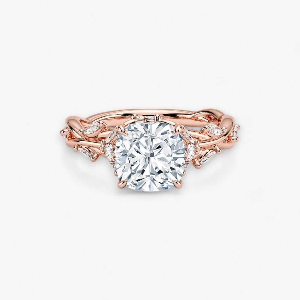 FLEUR (Cushion natürlicher Diamant Rosegold)
