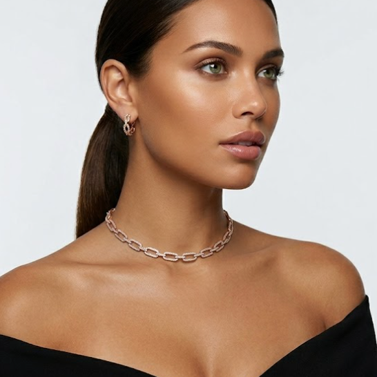 Exklusiv Creolen Rosegold- 2Q693