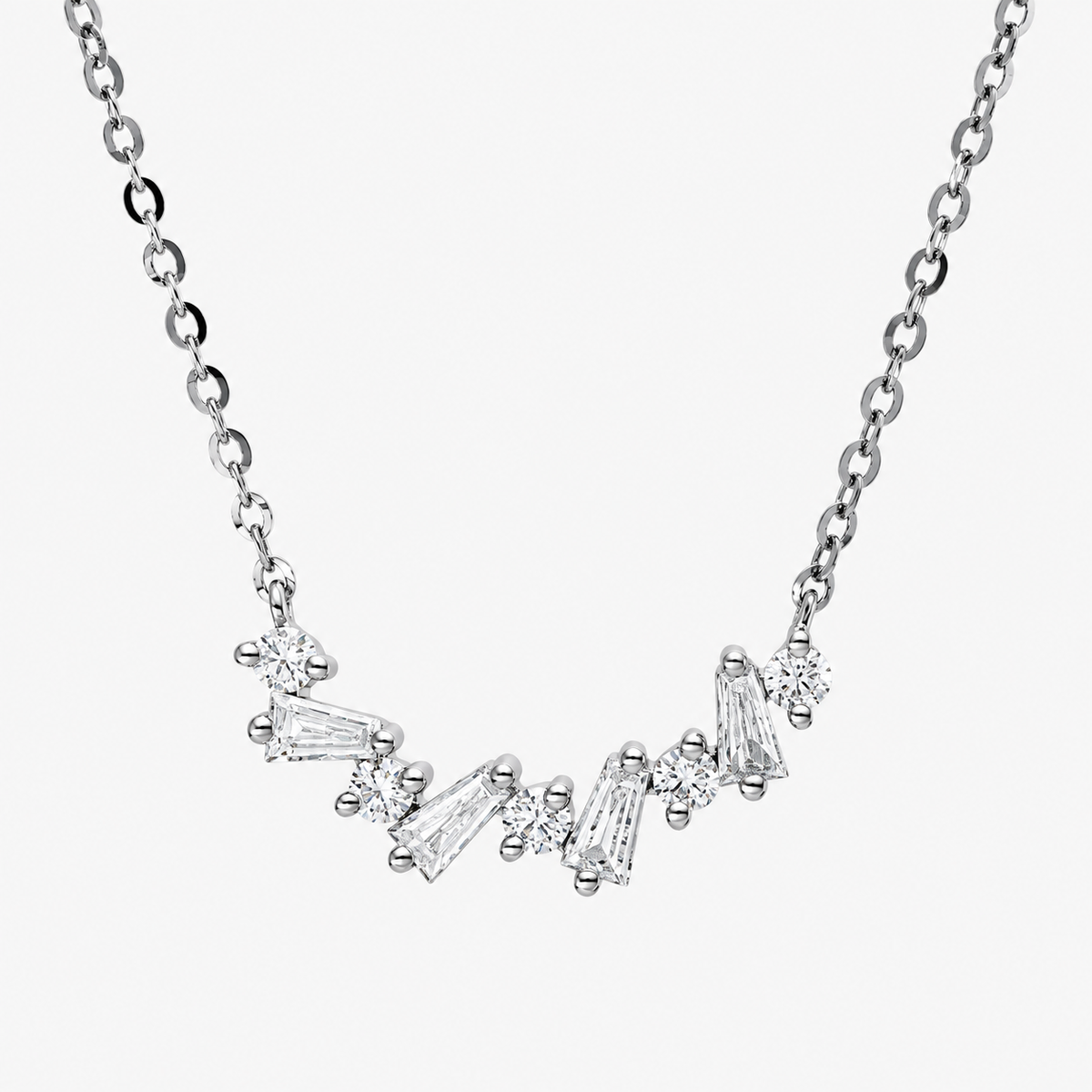 CROWN Collier (Weissgold - 4Q739)