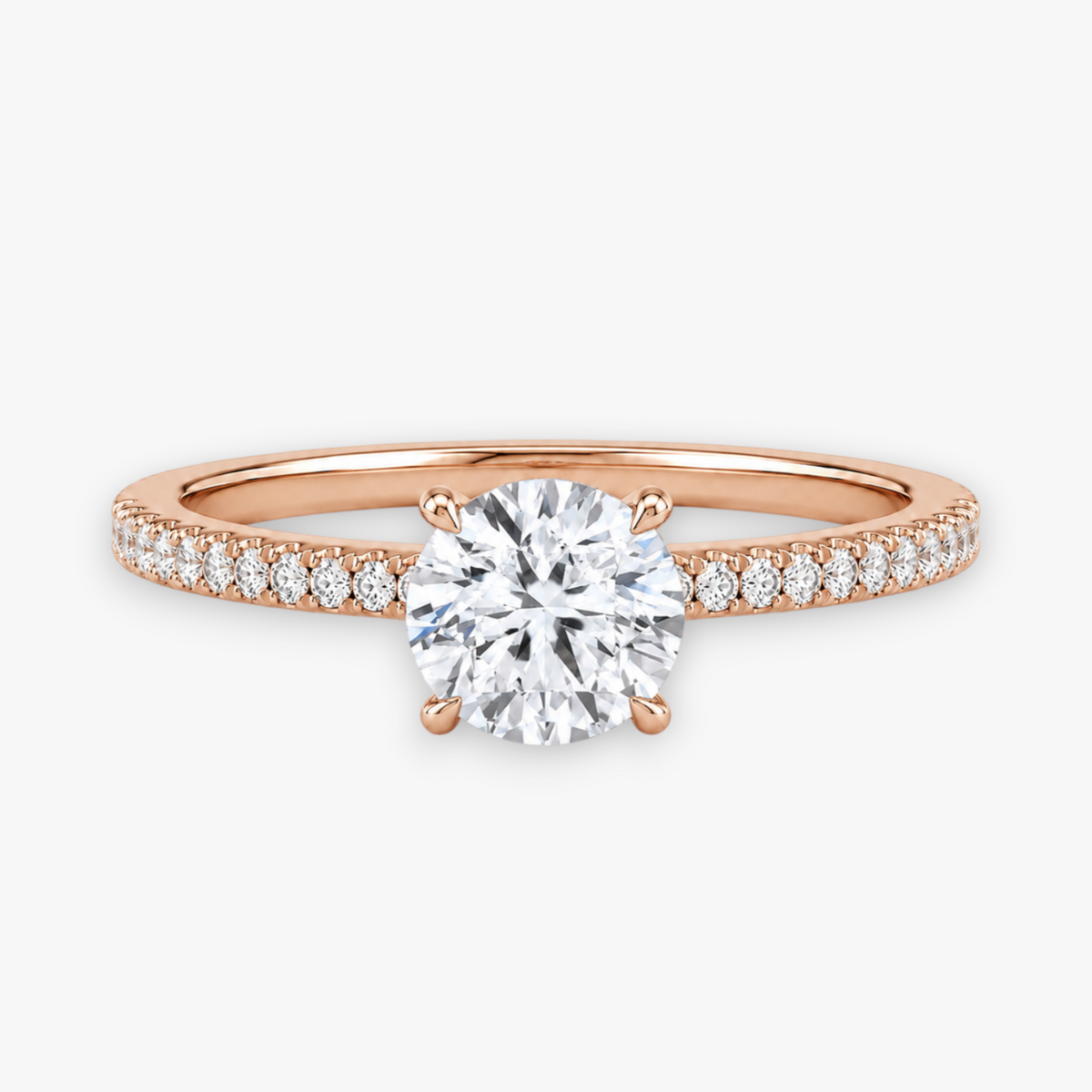 ÉCLAT (Rund Rosegold mit Pave LABGROWN)