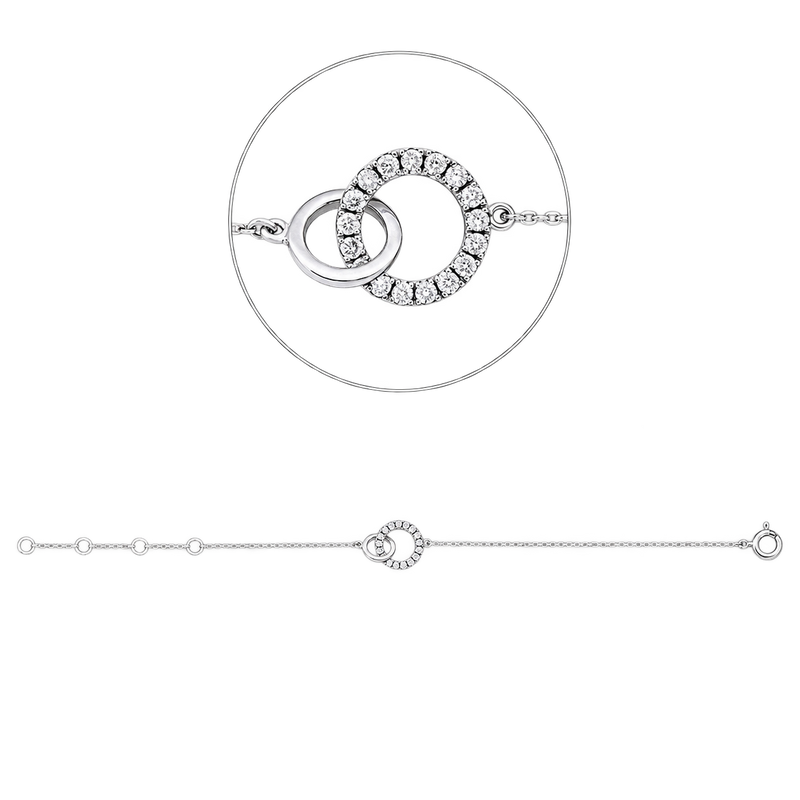 Diamantarmband Armband ANNEAUX in Weißgold – Produktansicht | NÓIR Diamonds