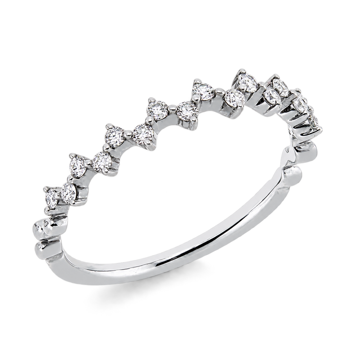Diamantring Ring COURONNE in Weißgold – Produktansicht | NÓIR Diamonds