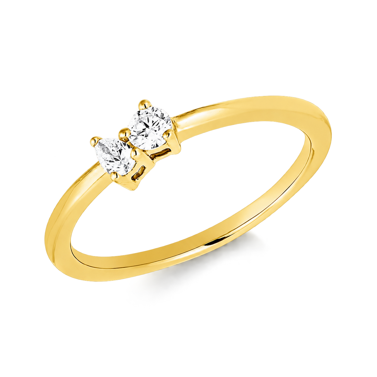 Diamantring Diamant Ring in Gelbgold – Produktansicht | NÓIR Diamonds