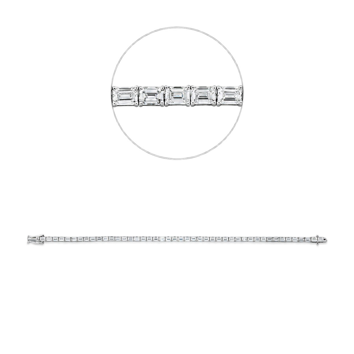 Tennisarmband RIVIÈRE Carré in Weißgold – Produktansicht | NÓIR Diamonds