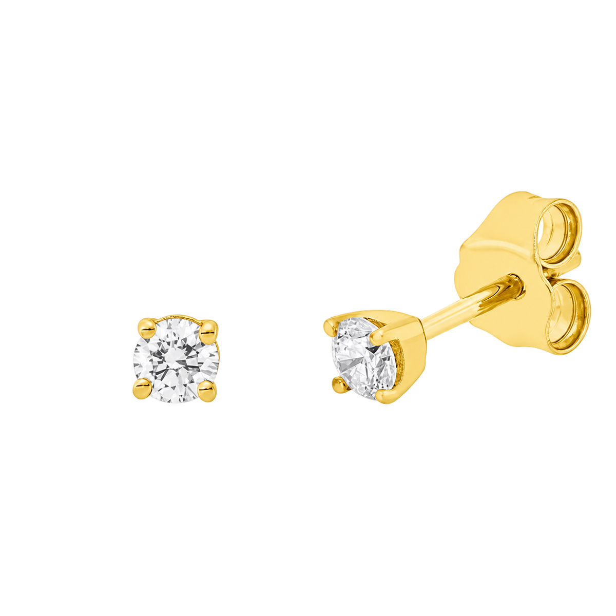 Ohrstecker ÉCLAT in Gelbgold – Produktansicht | NÓIR Diamonds
