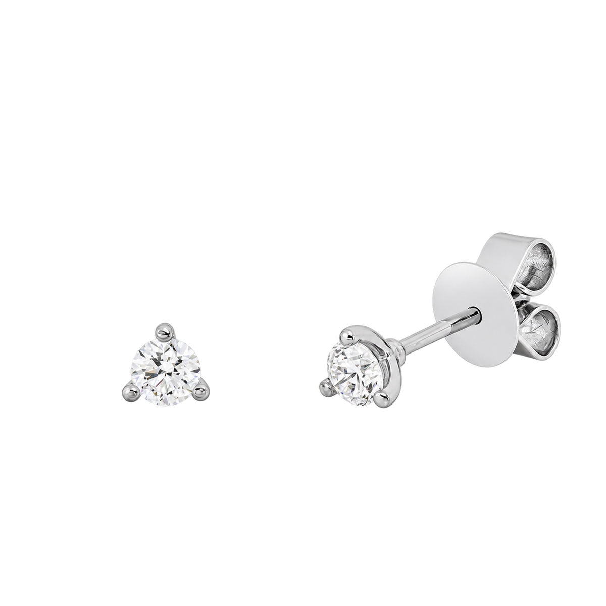 Ohrstecker TRIO in Weißgold – Produktansicht | NÓIR Diamonds