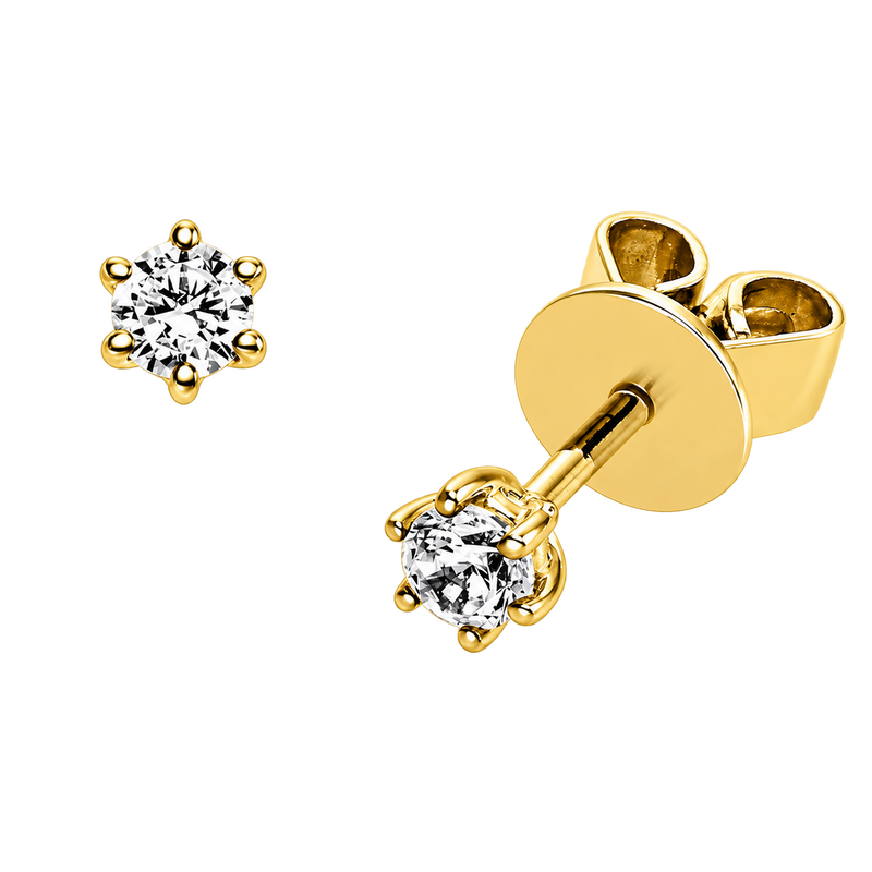 Ohrstecker ÉCLAT in Gelbgold – Produktansicht | NÓIR Diamonds