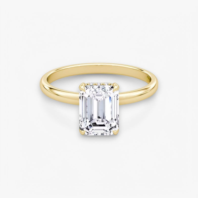 AMOUR (Emerald Yellow Gold without Pave LABGROWN)