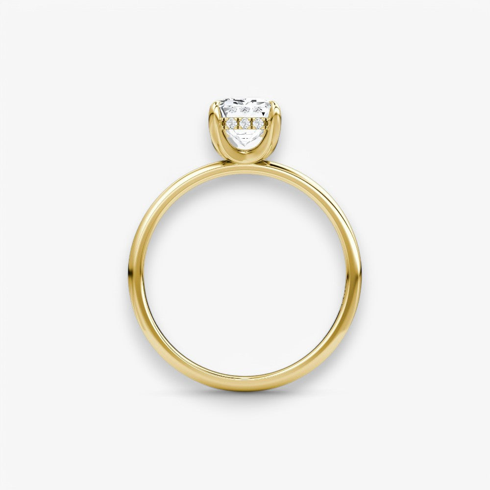 AMOUR (Emerald natürlicher Diamant Gelbgold ohne Pave)