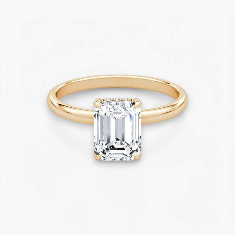 AMOUR (Emerald natural diamond rose gold without pave)