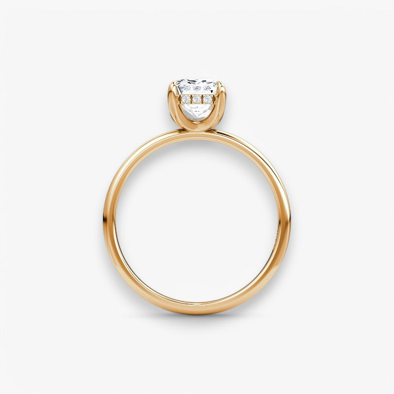 AMOUR (Emerald natural diamond rose gold without pave)
